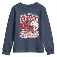 Indiana Pride Football Lover Youth Sweatshirt Retro IN for Sport Fans
