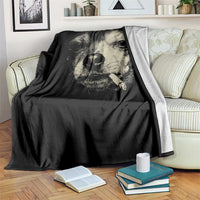Funny Chihuahua Smoking Cegarette Meme Throw Blanket Gritty Ironic Dog Graphic for Dark Humor Lovers