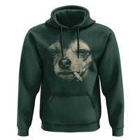 Funny Chihuahua Smoking Cegarette Meme Hoodie Gritty Ironic Dog Graphic for Dark Humor Lovers