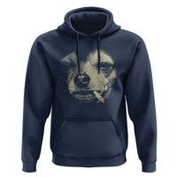 Funny Chihuahua Smoking Cegarette Meme Hoodie Gritty Ironic Dog Graphic for Dark Humor Lovers