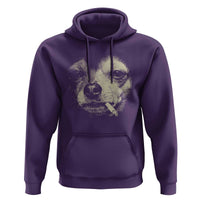 Funny Chihuahua Smoking Cegarette Meme Hoodie Gritty Ironic Dog Graphic for Dark Humor Lovers