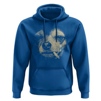 Funny Chihuahua Smoking Cegarette Meme Hoodie Gritty Ironic Dog Graphic for Dark Humor Lovers
