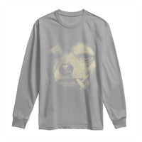 Funny Chihuahua Smoking Cegarette Meme Long Sleeve Shirt Gritty Ironic Dog Graphic for Dark Humor Lovers