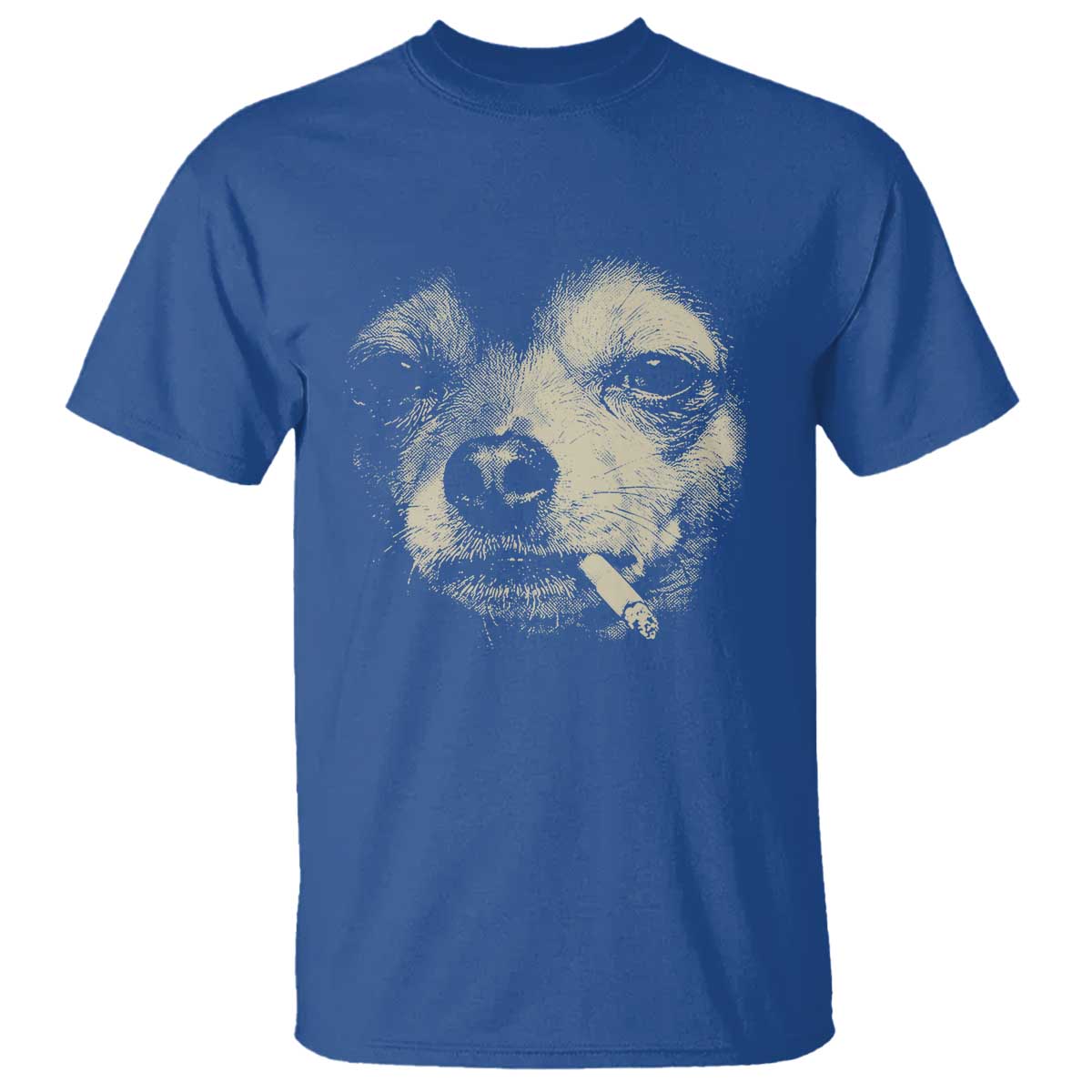 Funny Chihuahua Smoking Cegarette Meme T Shirt Gritty Ironic Dog Graphic for Dark Humor Lovers