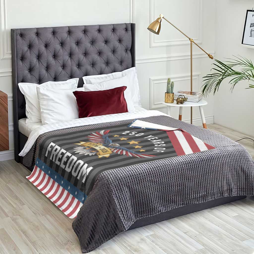 250 Years of Freedom 1776 2026 Patriotic Eagle Throw Blanket USA 250th Anniversary Celebration