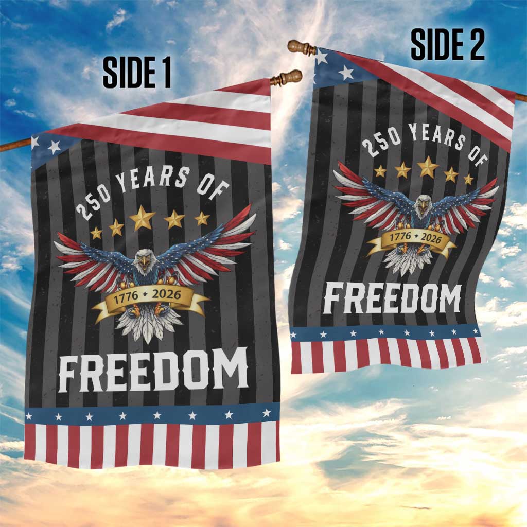 250 Years of Freedom 1776 2026 Patriotic Eagle Garden Flag USA 250th Anniversary Celebration