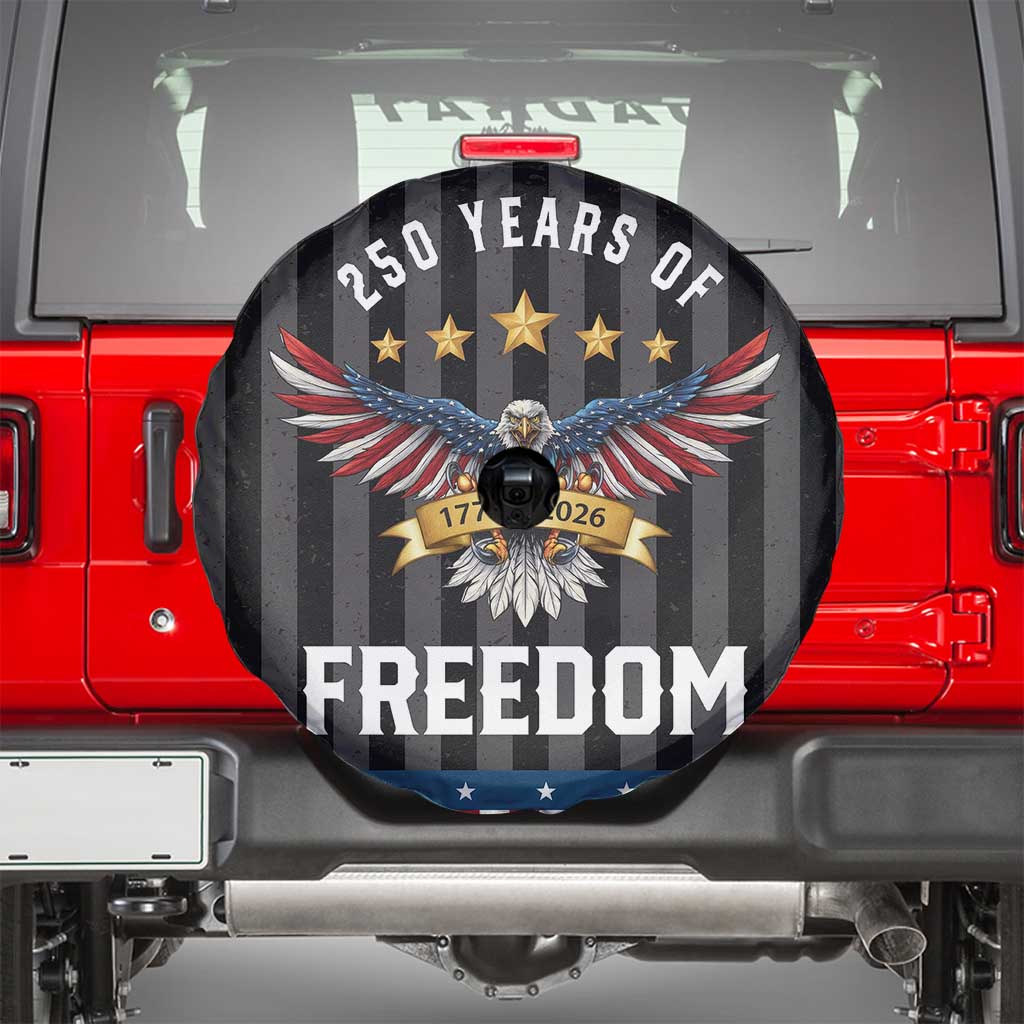 250 Years of Freedom 1776 2026 Patriotic Eagle Spare Tire Cover USA 250th Anniversary Celebration