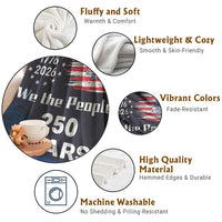 We The People 250 Years 1776 2026 Patriotic Throw Blanket 250 Constitutional Tribute USA 250th Anniversary
