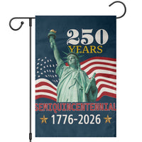 250 Years Semiquincentennial 1776 2026 Garden Flag Statue of Liberty Patriotic Celebration