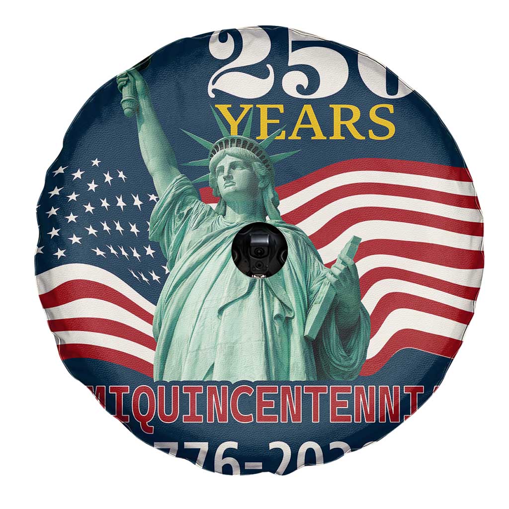 250 Years Semiquincentennial 1776 2026 Spare Tire Cover Statue of Liberty Patriotic Celebration