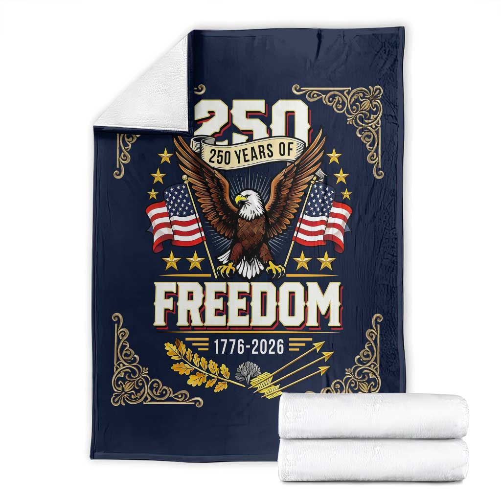 250 Years of Freedom 1776 2026 Patriotic Eagle Throw Blanket America 250th Anniversary Tribute