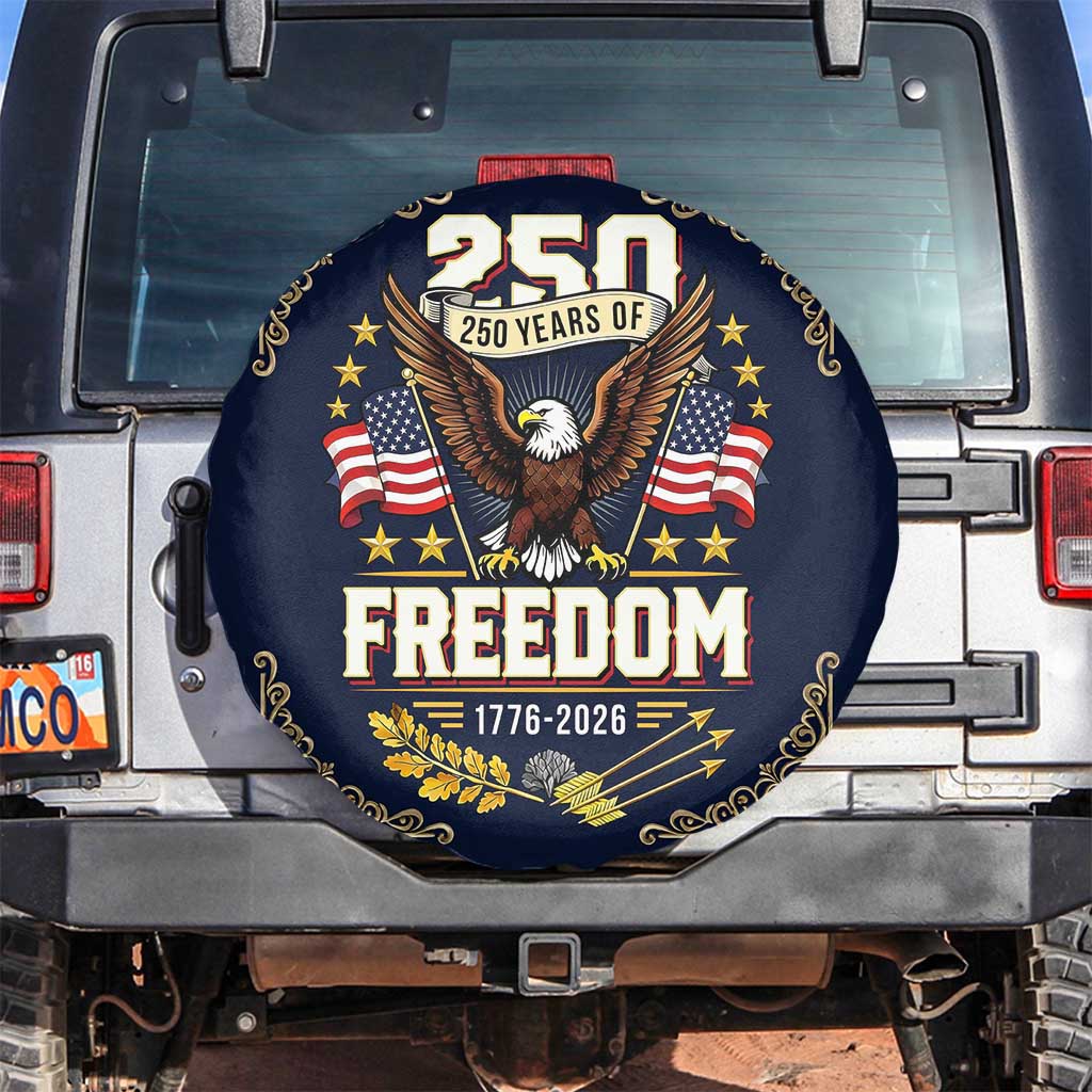 250 Years of Freedom 1776 2026 Patriotic Eagle Spare Tire Cover America 250th Anniversary Tribute