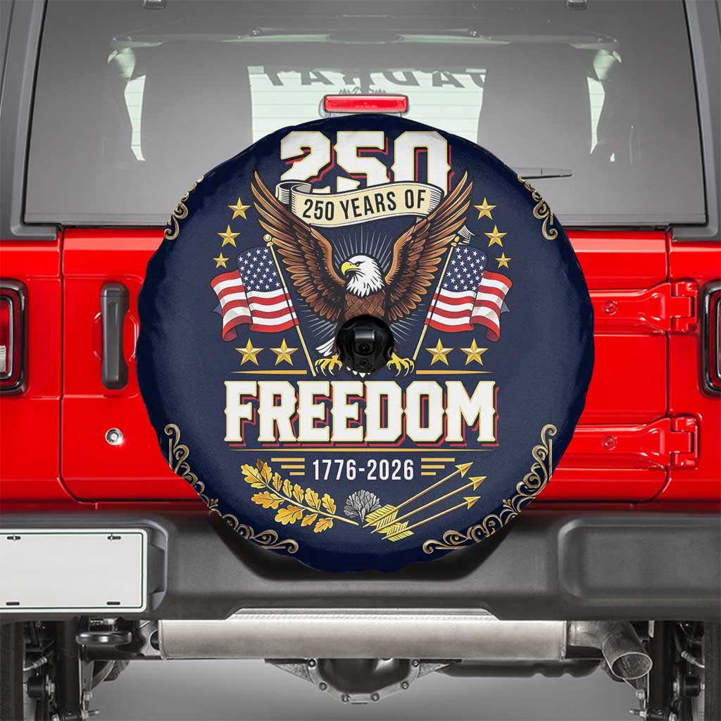 250 Years of Freedom 1776 2026 Patriotic Eagle Spare Tire Cover America 250th Anniversary Tribute