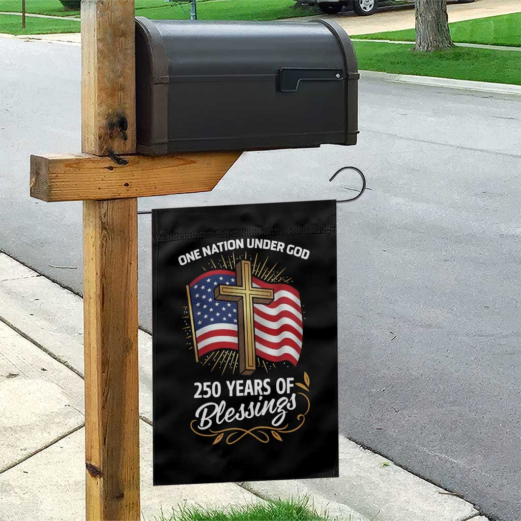 One Nation Under God USA 250th Anniversary Garden Flag 250 Years of Blessings 1776 2026 Patriotic Faith