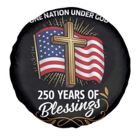 One Nation Under God USA 250th Anniversary Spare Tire Cover 250 Years of Blessings 1776 2026 Patriotic Faith