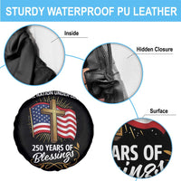 One Nation Under God USA 250th Anniversary Spare Tire Cover 250 Years of Blessings 1776 2026 Patriotic Faith