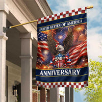 United States of America 250th Anniversary Garden Flag USA 1776 2026 Patriotic Eagle Fireworks