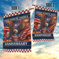 United States of America 250th Anniversary Garden Flag USA 1776 2026 Patriotic Eagle Fireworks