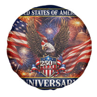 United States of America 250th Anniversary Spare Tire Cover USA 1776 2026 Patriotic Eagle Fireworks