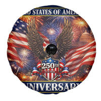 United States of America 250th Anniversary Spare Tire Cover USA 1776 2026 Patriotic Eagle Fireworks