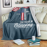 God Family Country USA 250th Anniversary Throw Blanket 250 Years of Blessing 1776 2026 Patriotic Faith and Freedom