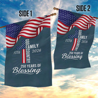 God Family Country USA 250th Anniversary Garden Flag 250 Years of Blessing 1776 2026 Patriotic Faith and Freedom