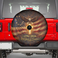 1776-2026 US 250 Years of Freedom Spare Tire Cover Patriotic Betsy Ross Flag Cross Bald Eagle Semiquincentennial Gift