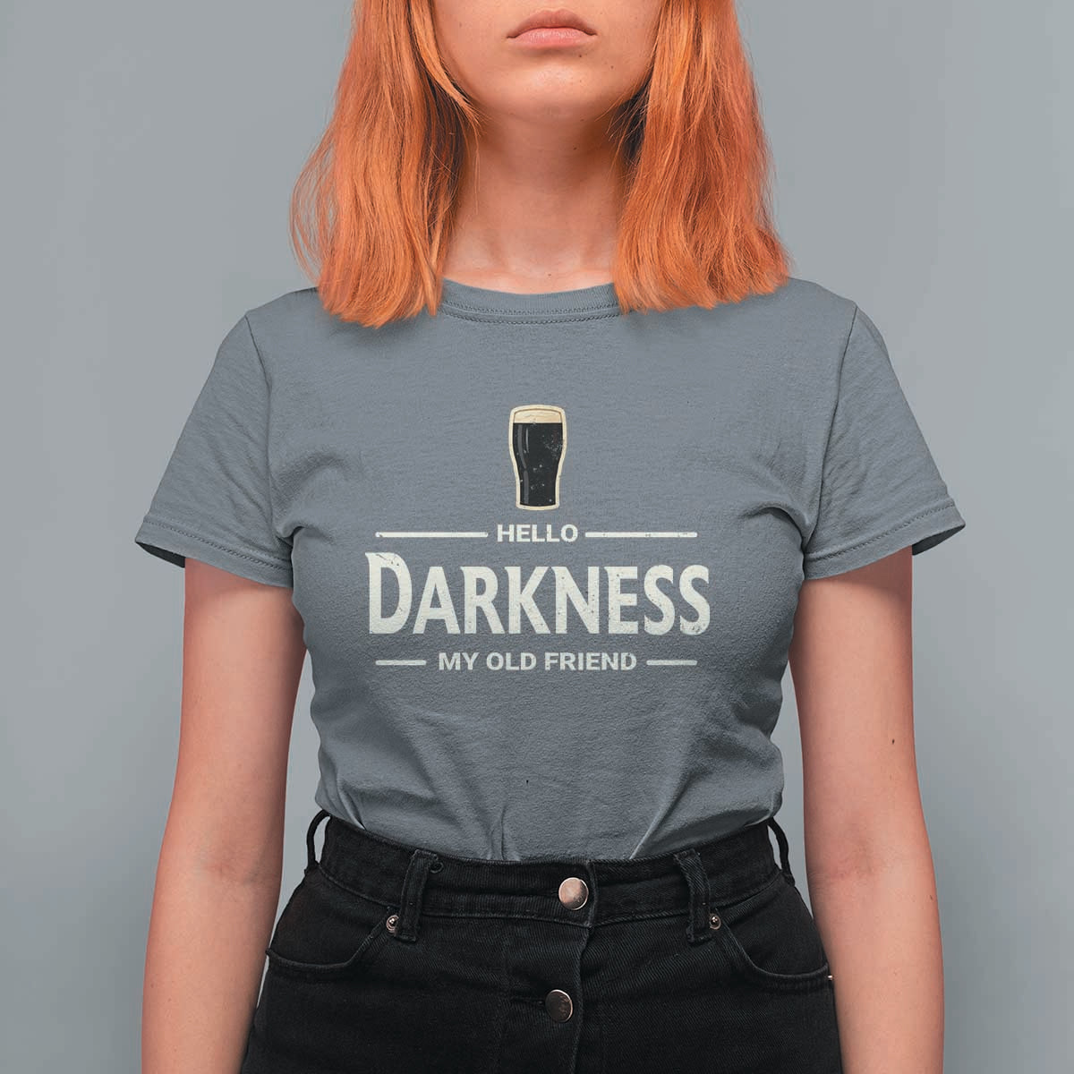 Hello Darkness My Old Friend Funny Stout Beer Lover T Shirt For Women Craft Brew Fans