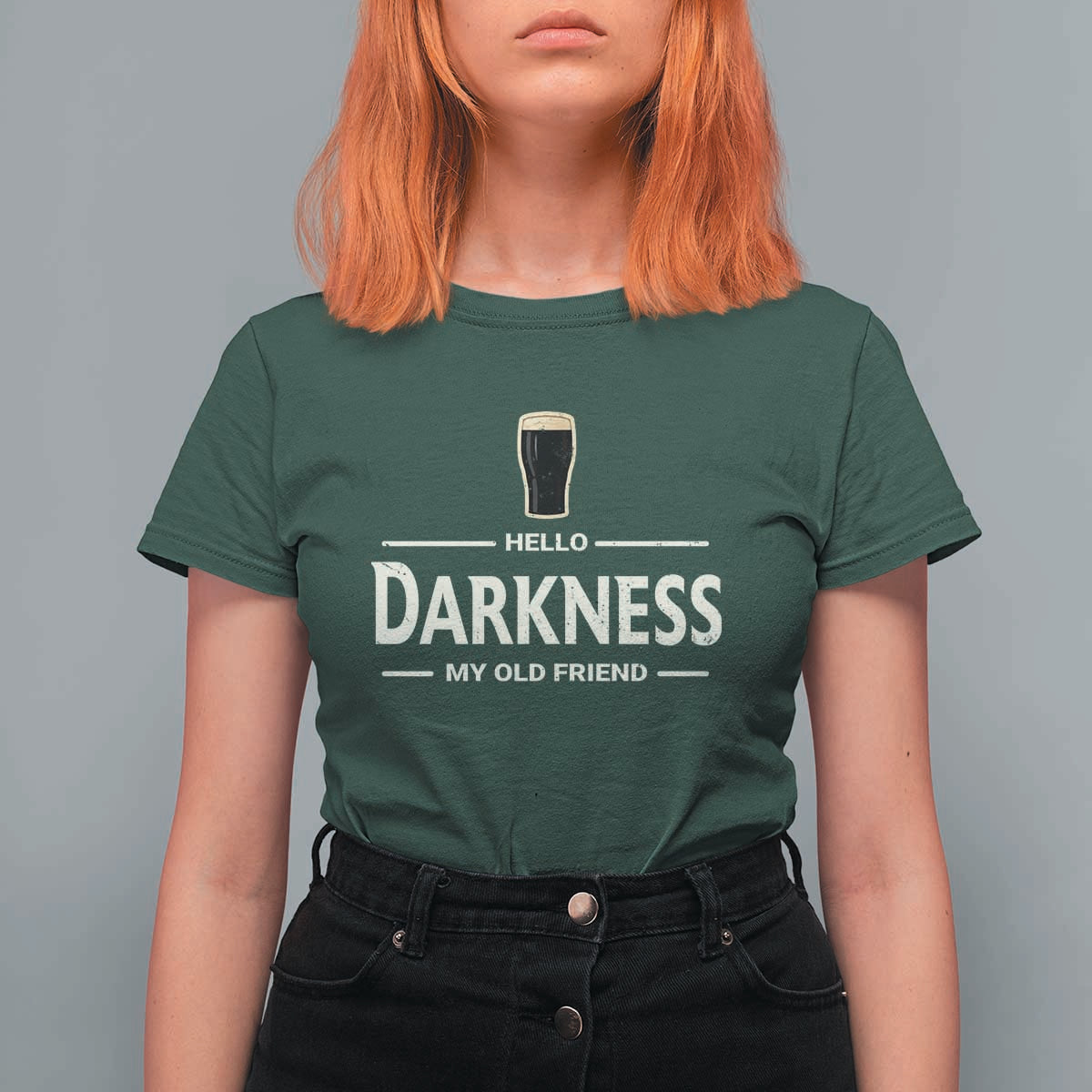 Hello Darkness My Old Friend Funny Stout Beer Lover T Shirt For Women Craft Brew Fans