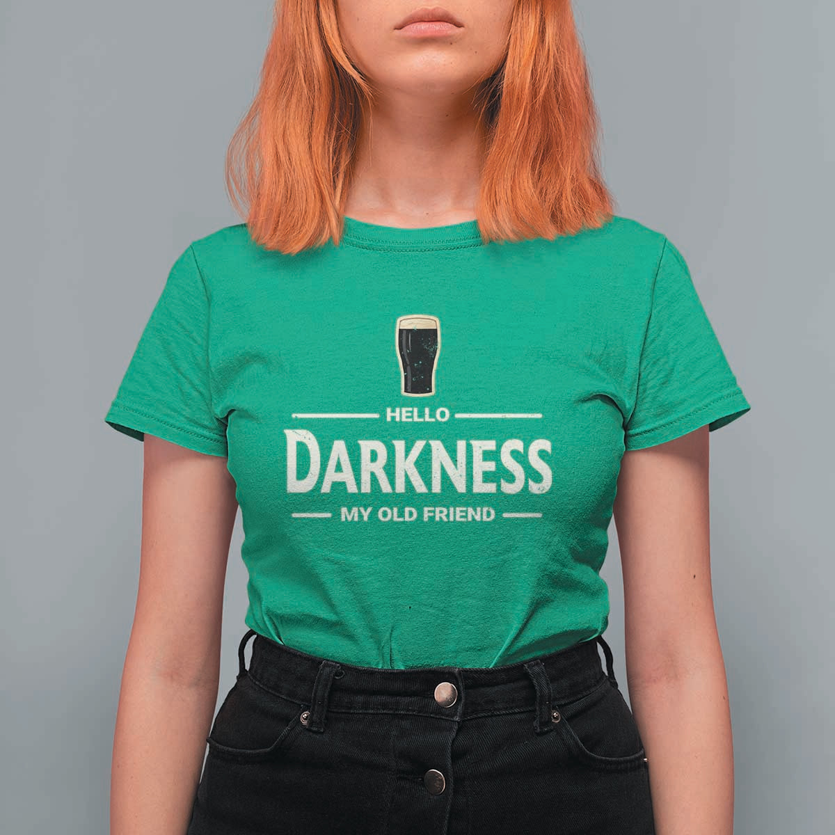 Hello Darkness My Old Friend Funny Stout Beer Lover T Shirt For Women Craft Brew Fans