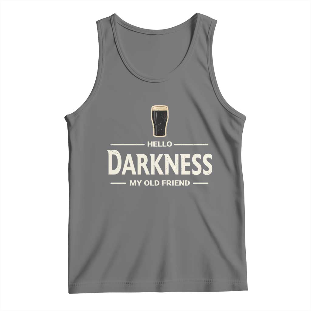 Hello Darkness My Old Friend Funny Stout Beer Lover Tank Top Craft Brew Fans