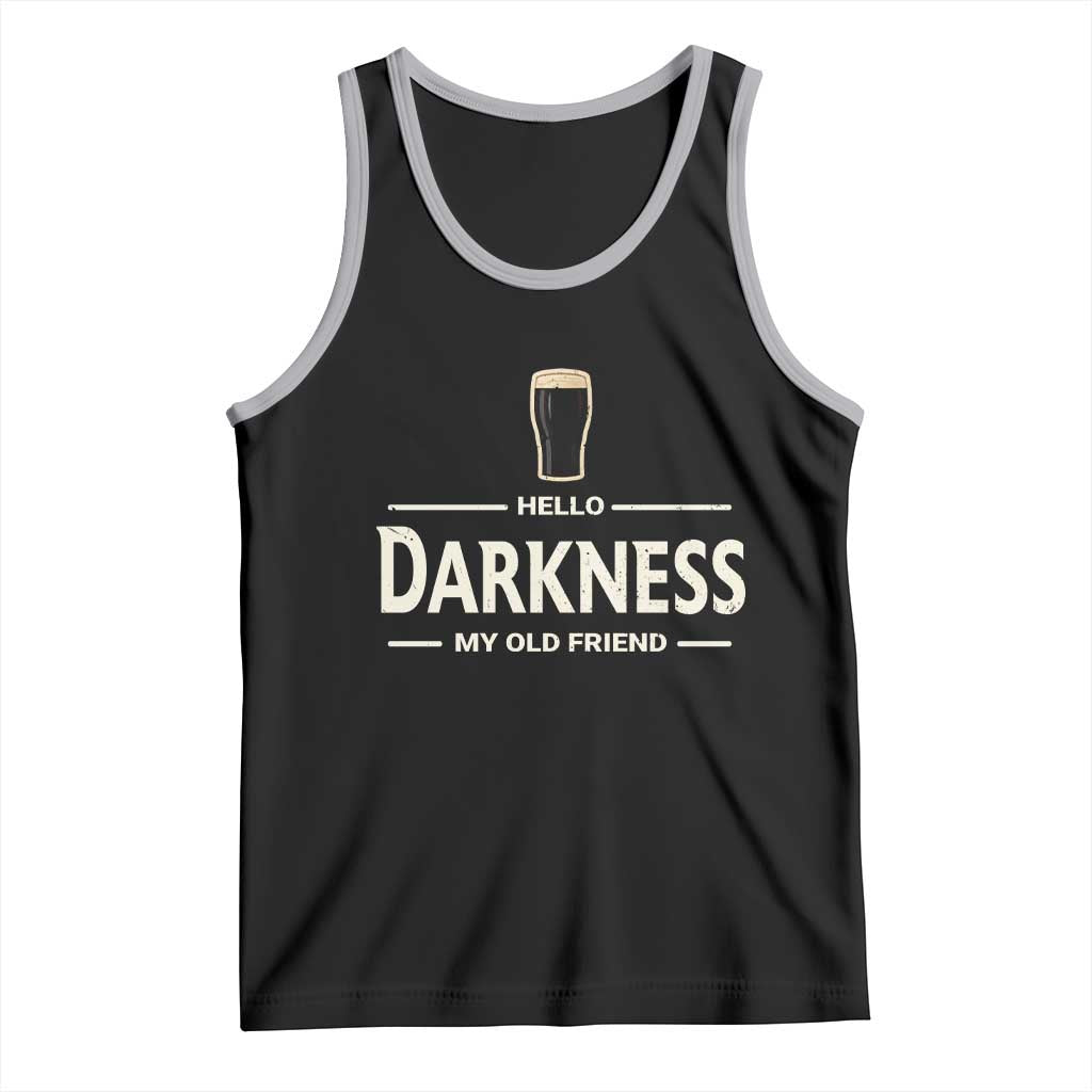 Hello Darkness My Old Friend Funny Stout Beer Lover Tank Top Craft Brew Fans