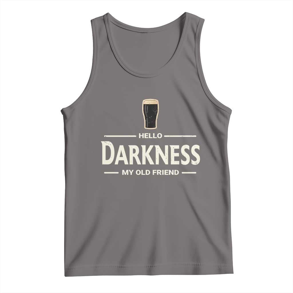 Hello Darkness My Old Friend Funny Stout Beer Lover Tank Top Craft Brew Fans