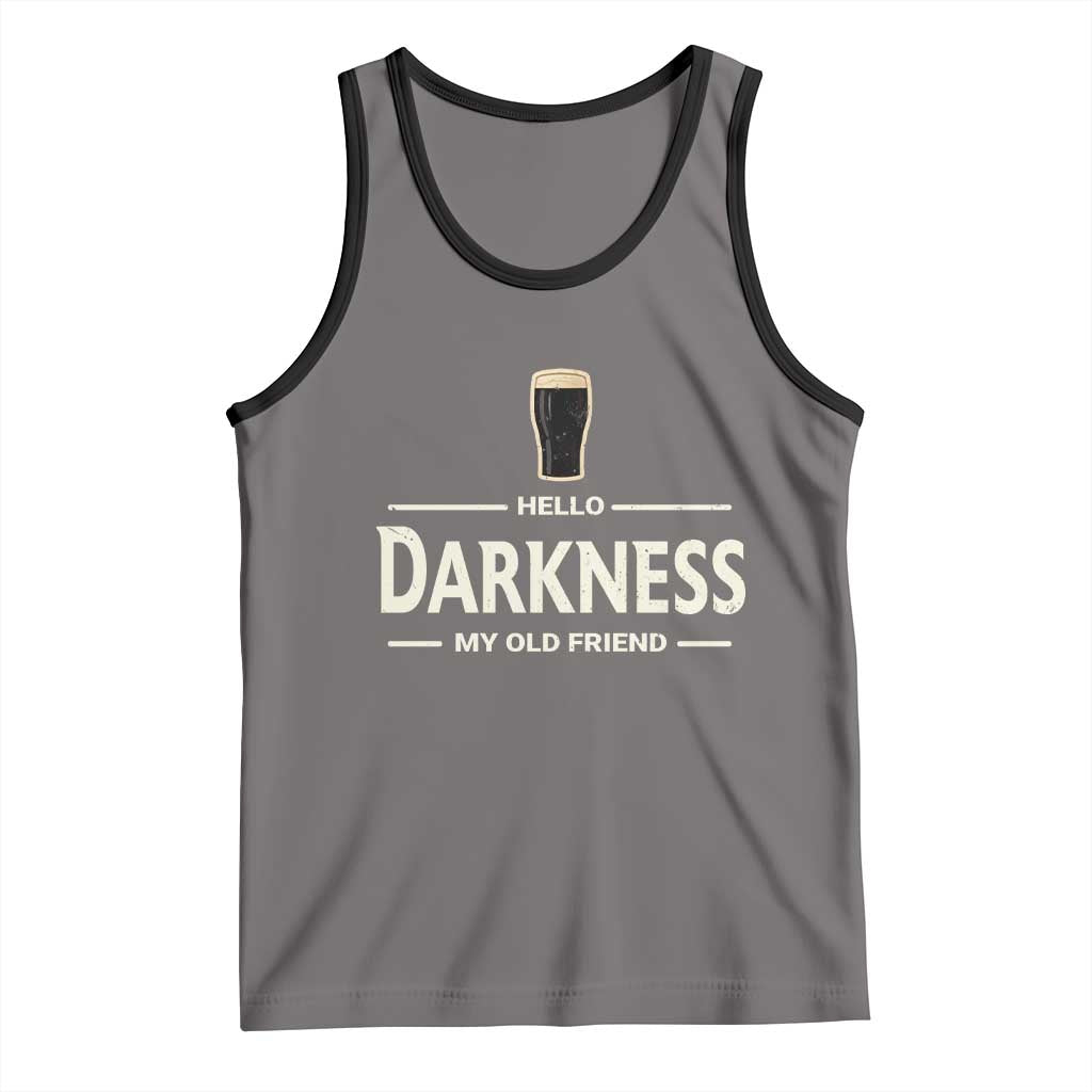 Hello Darkness My Old Friend Funny Stout Beer Lover Tank Top Craft Brew Fans