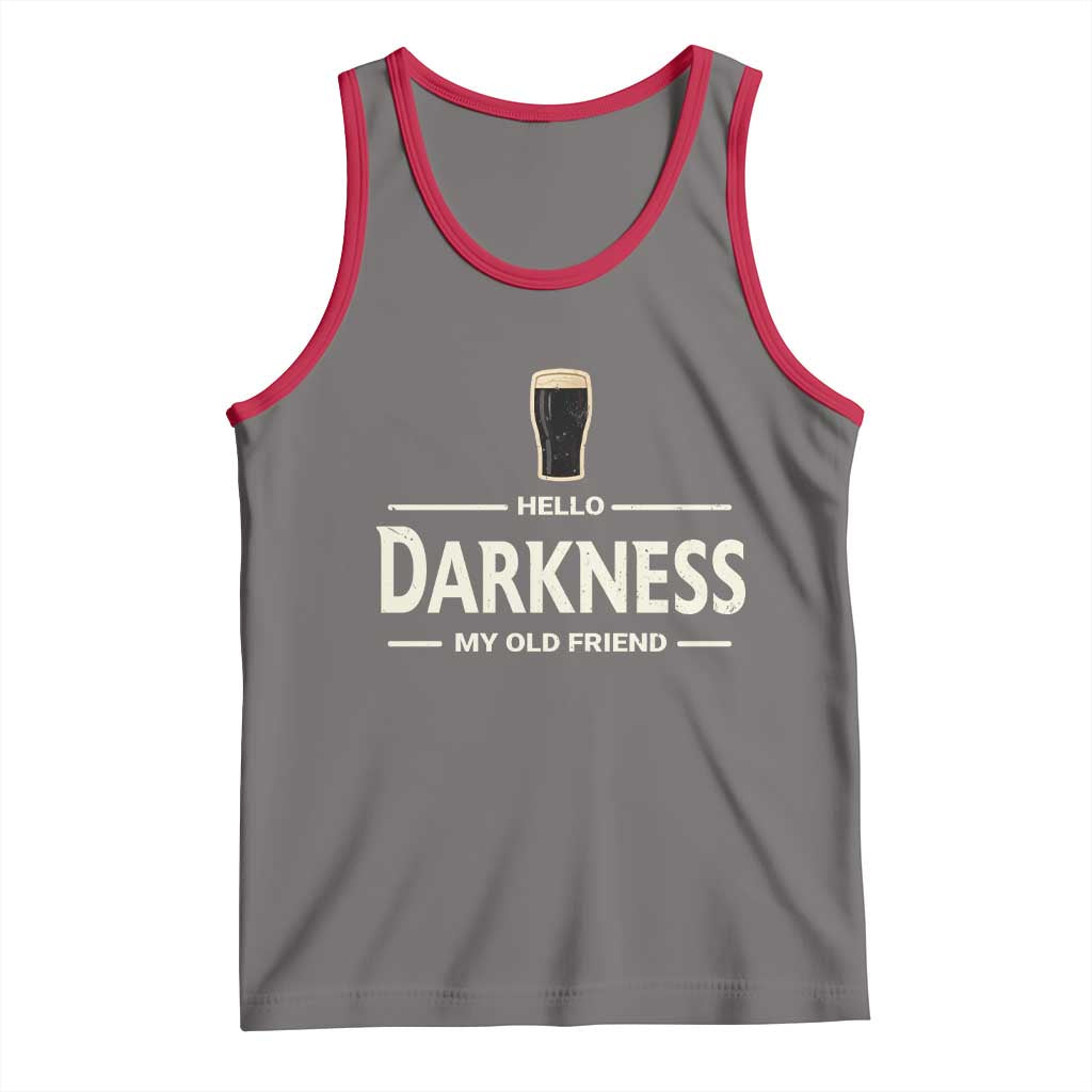 Hello Darkness My Old Friend Funny Stout Beer Lover Tank Top Craft Brew Fans