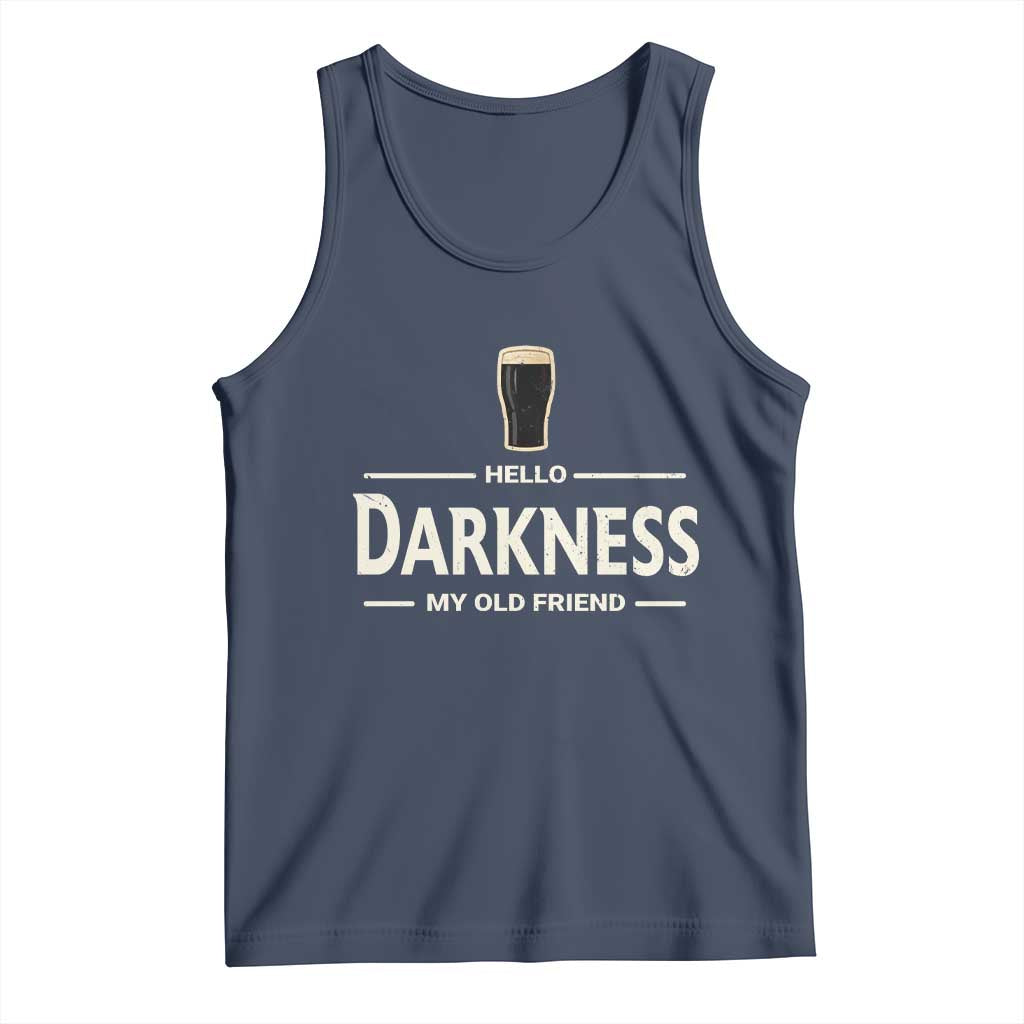 Hello Darkness My Old Friend Funny Stout Beer Lover Tank Top Craft Brew Fans