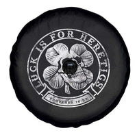 Lucky Is For Heretics Skull Shamrock Spare Tire Cover Proverbs 16:33 Christian St Patricks Day Statement