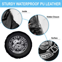 Lucky Is For Heretics Skull Shamrock Spare Tire Cover Proverbs 16:33 Christian St Patricks Day Statement