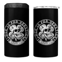 Lucky Is For Heretics Skull Shamrock 4 in 1 Can Cooler Tumbler Proverbs 16:33 Christian St Patricks Day Statement