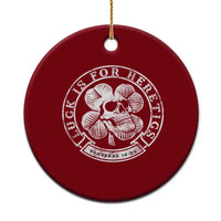 Lucky Is For Heretics Skull Shamrock Ceramic Ornament Proverbs 16:33 Christian St Patricks Day Statement