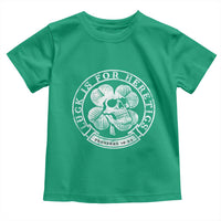 Lucky Is For Heretics Skull Shamrock Toddler T Shirt Proverbs 16:33 Christian St Patricks Day Statement