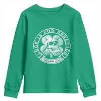 Lucky Is For Heretics Skull Shamrock Youth Sweatshirt Proverbs 16:33 Christian St Patricks Day Statement