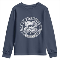 Lucky Is For Heretics Skull Shamrock Youth Sweatshirt Proverbs 16:33 Christian St Patricks Day Statement