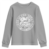 Lucky Is For Heretics Skull Shamrock Youth Sweatshirt Proverbs 16:33 Christian St Patricks Day Statement