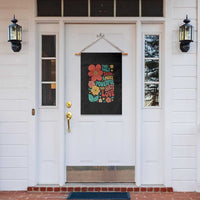 The Only Thing More Powerful Than Hate Is Love Garden Flag Retro Floral Boho Bunny Inspirational Statement