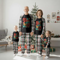 The Only Thing More Powerful Than Hate Is Love Plaid Pajama Set Retro Floral Boho Bunny Inspirational Statement