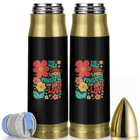 The Only Thing More Powerful Than Hate Is Love Bullet Tumbler Retro Floral Boho Bunny Inspirational Statement
