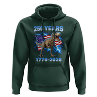 Funny Patriotic Dino Rex 250 Years 1776 2026 Hoodie Dinosaur USA Flag America 250th Anniversary Celebration