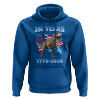 Funny Patriotic Dino Rex 250 Years 1776 2026 Hoodie Dinosaur USA Flag America 250th Anniversary Celebration