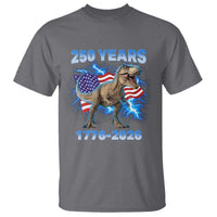 Funny Patriotic Dino Rex 250 Years 1776 2026 T Shirt Dinosaur USA Flag America 250th Anniversary Celebration